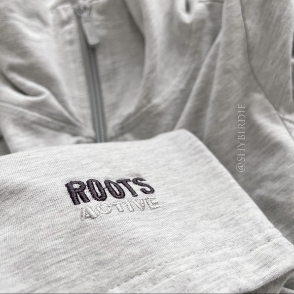 Roots Active Half-Zip Top, Light Grey - Picture 3 of 12